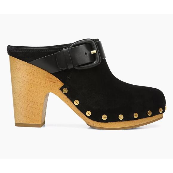 Veronica Beard black Dacey Suede Mule Clogs size 5.5 - Picture 1 of 10